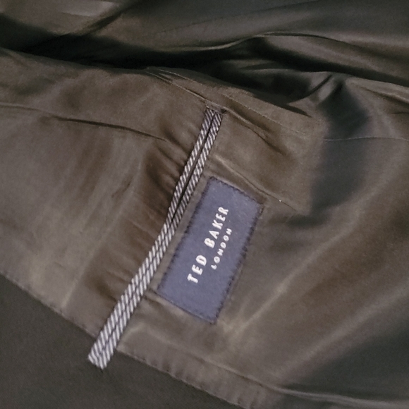 Ted Baker London Black Wool 3 Button Blazer Suit Jacket 38R - Picture 4 of 7